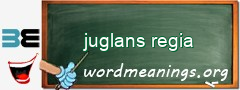 WordMeaning blackboard for juglans regia